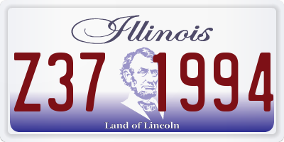 IL license plate Z371994