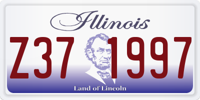 IL license plate Z371997
