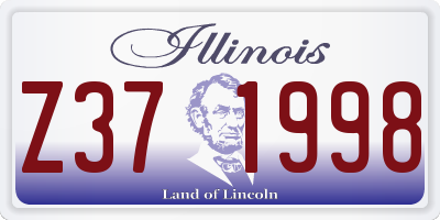IL license plate Z371998