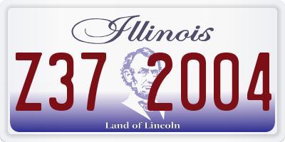 IL license plate Z372004