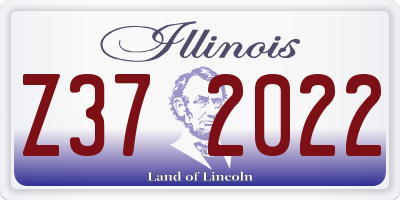 IL license plate Z372022