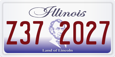 IL license plate Z372027