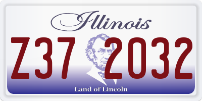 IL license plate Z372032