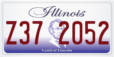 IL license plate Z372052