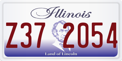 IL license plate Z372054