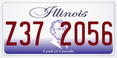 IL license plate Z372056