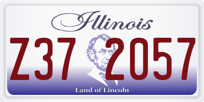 IL license plate Z372057