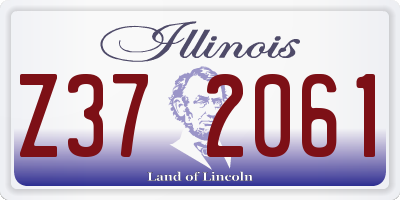 IL license plate Z372061