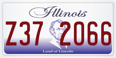 IL license plate Z372066