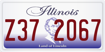 IL license plate Z372067