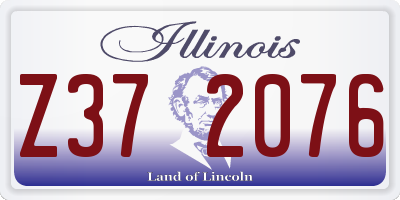 IL license plate Z372076