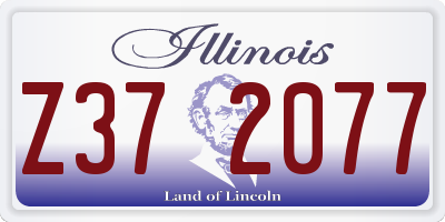 IL license plate Z372077