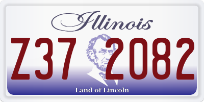 IL license plate Z372082