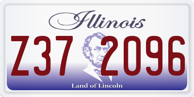 IL license plate Z372096