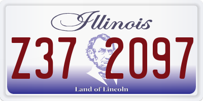 IL license plate Z372097