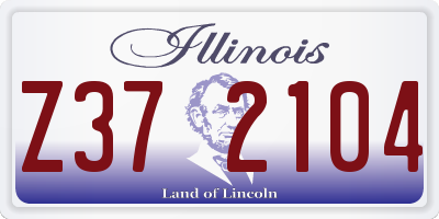 IL license plate Z372104