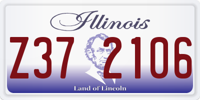 IL license plate Z372106