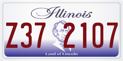 IL license plate Z372107