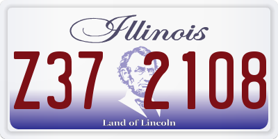 IL license plate Z372108