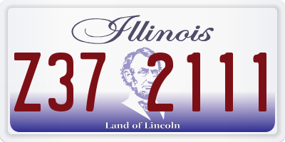 IL license plate Z372111