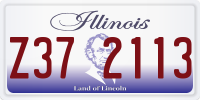 IL license plate Z372113