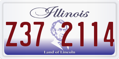 IL license plate Z372114