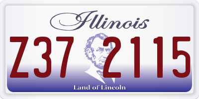 IL license plate Z372115