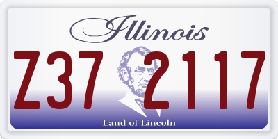 IL license plate Z372117