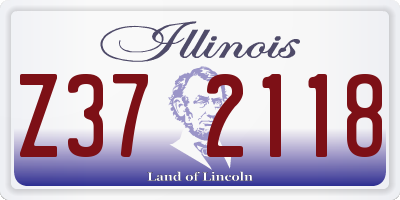 IL license plate Z372118