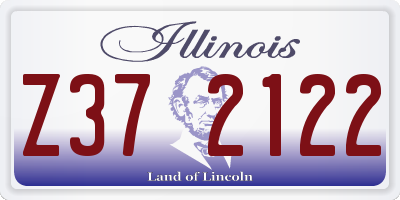 IL license plate Z372122