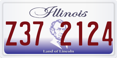 IL license plate Z372124