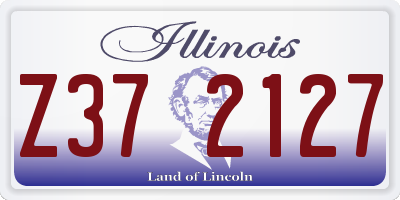IL license plate Z372127
