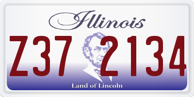 IL license plate Z372134