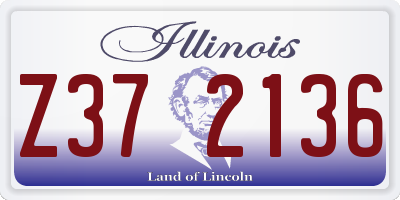 IL license plate Z372136