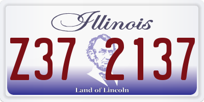 IL license plate Z372137