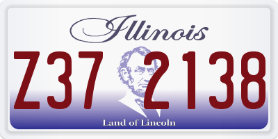 IL license plate Z372138