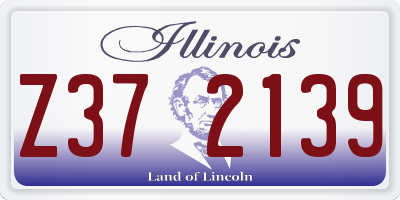 IL license plate Z372139