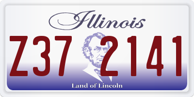 IL license plate Z372141