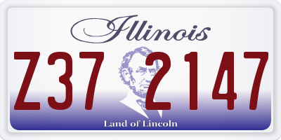 IL license plate Z372147