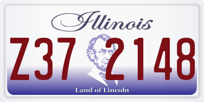 IL license plate Z372148