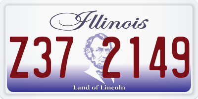 IL license plate Z372149