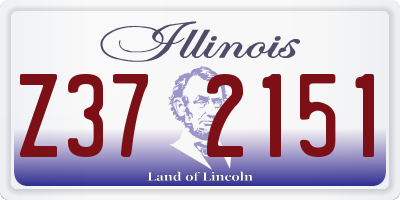 IL license plate Z372151