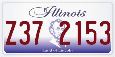 IL license plate Z372153