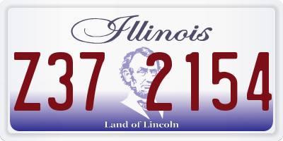 IL license plate Z372154
