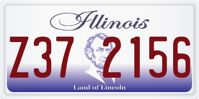 IL license plate Z372156