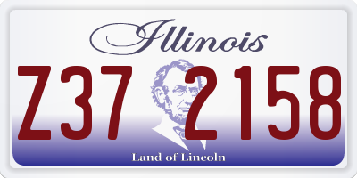 IL license plate Z372158