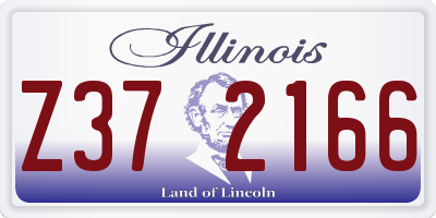 IL license plate Z372166