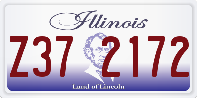 IL license plate Z372172