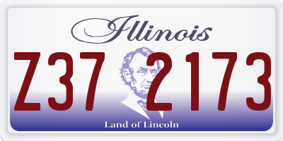 IL license plate Z372173