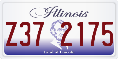 IL license plate Z372175